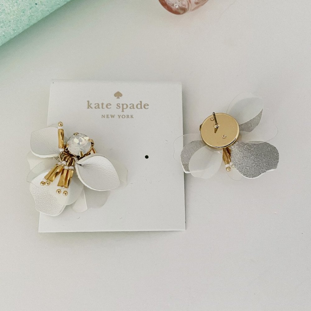 Kate Spade vibrant life leather statement Earrings firm price - Picture 3 of 8